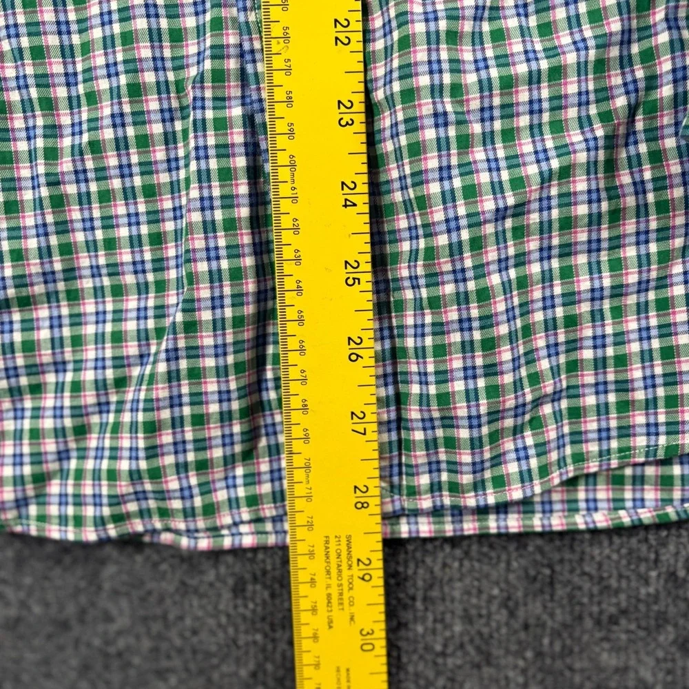 Polo Ralph Lauren Shirt Mens Large Multicolor Plaid Cotton Classic Fit Button Up